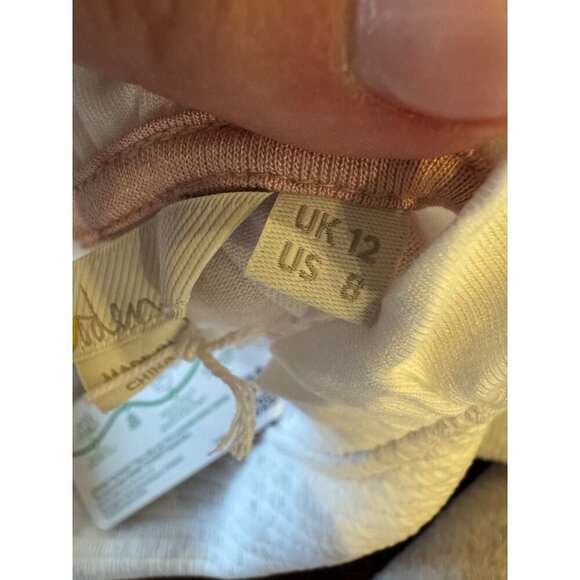 Boden Shirt Women 8 White Smocked Yoke Jersey Knit Top NWT Preppy Boho Cottage - Picture 11 of 15